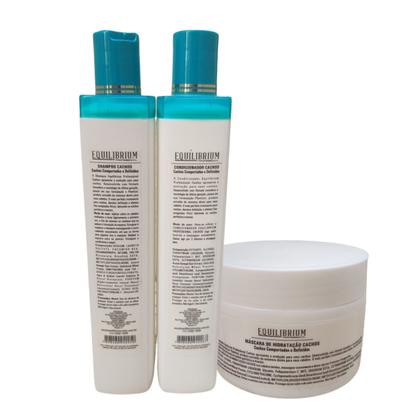 Imagem de Kit Cachos Perfeitos e Modelados Equilibrium Paris Color: Shampoo + Condicionador + Máscara 300ml