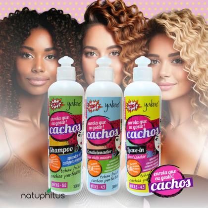 Imagem de KIT Cachos Shampoo, Condicionador e Leave in Finalizador de Cachos  Yabae