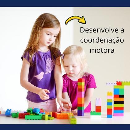 Imagem de Kit Cadeira Blocos Com 48 Peças E 36 Blocos De Montar Peças