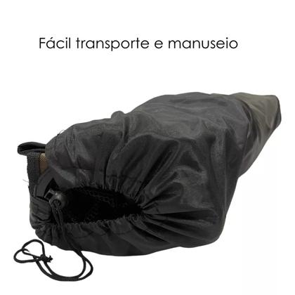 Imagem de Kit Cadeira Camuflado Pesca Dobrável 150kg + Squeeze 300ml