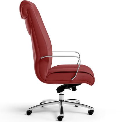 Imagem de Kit Cadeira Presidente Com 02 Cadeiras Fixas New Onix F02 Tecido Sintético Vermelho - Lyam Decor