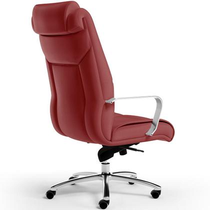 Imagem de Kit Cadeira Presidente Com 02 Cadeiras Fixas New Onix F02 Tecido Sintético Vermelho - Lyam Decor