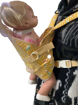 Imagem de Kit Cadeirinha de Balanço Bebê Azul + Canguru Carregador