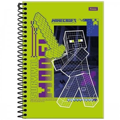 Imagem de Kit Caderno Espiral Minecraft + Caderno Desenho Minecraft