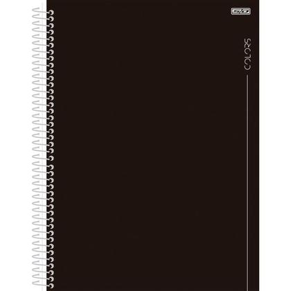 Imagem de Kit Caderno Universitario 1 Materia Colors Preto 80 Folhas 4 Und