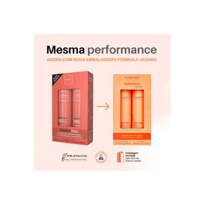 Imagem de Kit Cadiveu Bye Bye Frizz 250ml +Creme Quartzo Shine Protein