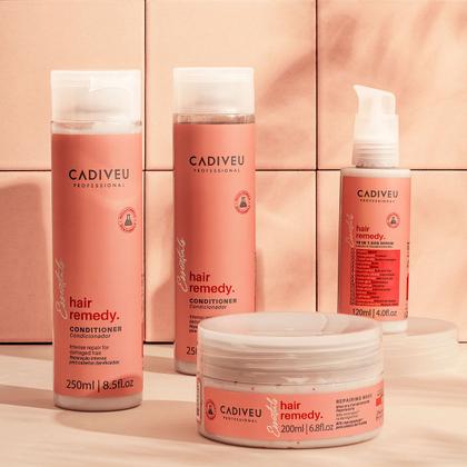 Imagem de Kit Cadiveu Essentials Hair Remedy Shampoo Condicionador Leave-in Sérum e Açaí Oil 60 (4 produtos)