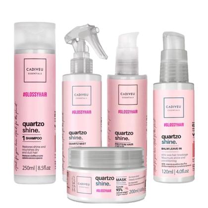 Imagem de Kit Cadiveu Quartzo Shine Shampoo+Mask+Fluido+Proteina+Balm