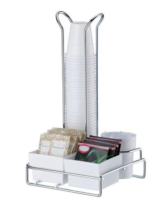 Imagem de Kit Café 2 Peças Suporte 32 Cápsulas Dolce Gusto Porta Saches Copos Mexedor Cromado - Future