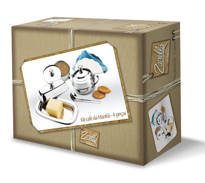 Imagem de Kit Café Da Manhã 4 Peças Inox Mantegueira Açucareiro
