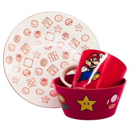 Imagem de Kit Café Da Manhã Caneca Bowl Cerâmica Mario Zona Criativa