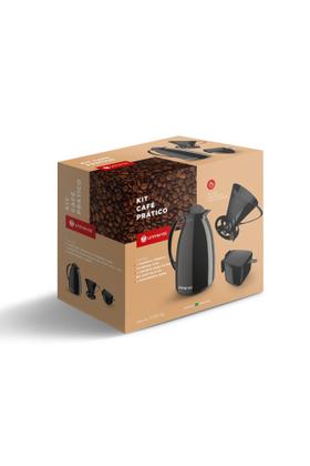 Imagem de Kit Café Prático - Garrafa Térmica 650ml - Açucareiro 350ml  e Filtro - Unitermi
