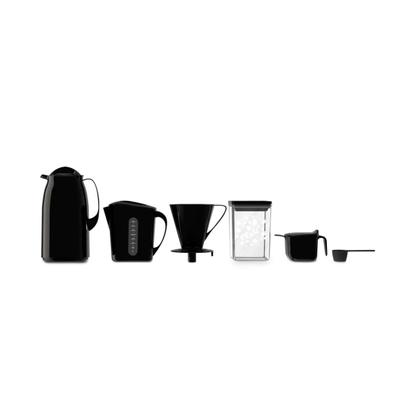 Imagem de Kit Café Super Prático Garrafa Leiteira Suporte Filtro 6 Pçs Unitermi