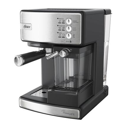Imagem de Kit Cafeteira Nova PrimaLatte Inox e Moedor de Café Elétrico Inox Oster