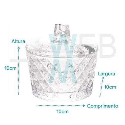 Imagem de Kit Cafeteira Prensa Manual e Açucareiro de Cristal Diamante