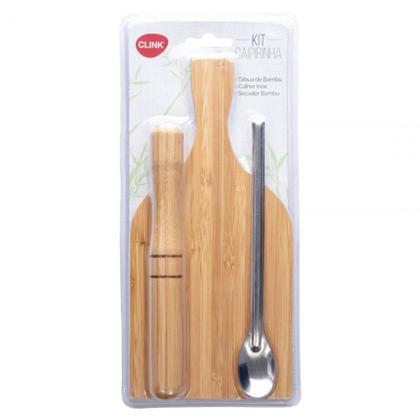Imagem de Kit Caipirinha 3 Peças Bambu e Inox