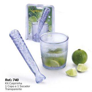 Imagem de Kit caipirinha com copo e socador - 740