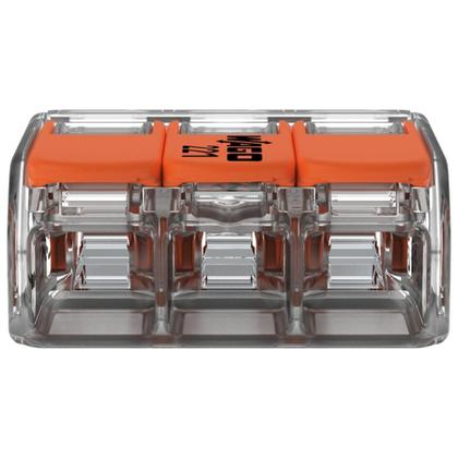 Imagem de Kit caixa 30 conector de emenda wago 3 polos com alavanca cabo até 6mm 221613