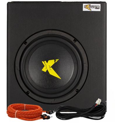 Imagem de Kit Caixa Amplificada Mini Slim Exclusive 200wrms + Cabo Rca