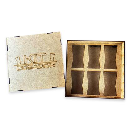 Imagem de Kit Caixa C/ 6 Dosador Inox Bebidas Duplo 25ml 50ml Medidor