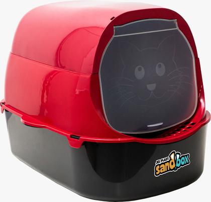 Imagem de Kit Caixa De Areia Grande Banheiro Gatos Bandeja Sanitária