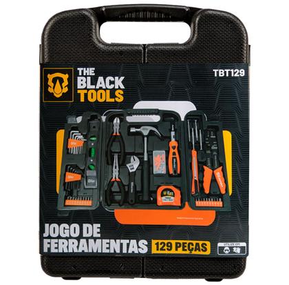 Imagem de Kit Caixa De Ferramentas Completo 129pçs - Estojo/maleta The Black Tools