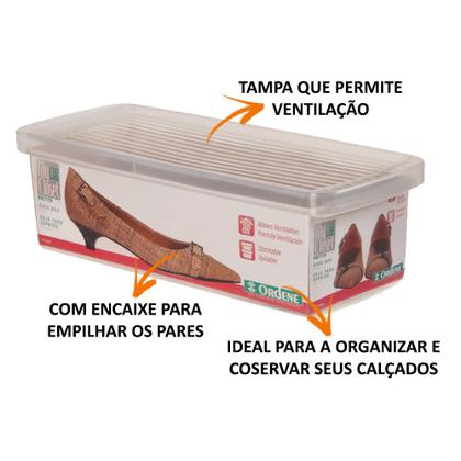 Imagem de Kit Caixa De Sapato Transparente Para Organizar Tam P+ M e G