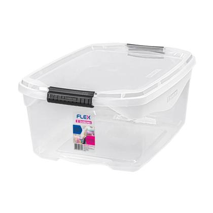 Imagem de Kit Caixa Organizadora Transparente 20L Flex 3 Peças Sanremo