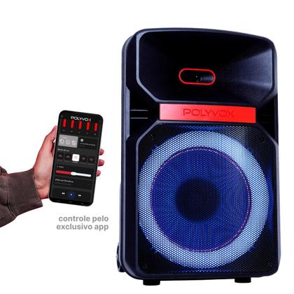 Imagem de Kit Caixa Som Amplificada Xc812T Polyvox Bluetooth 600w Tripé de Caixa
