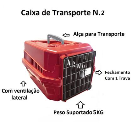 Imagem de Kit Caixa Transporte P/ Dog Pet N2 E Mordedor Corda Chalesco