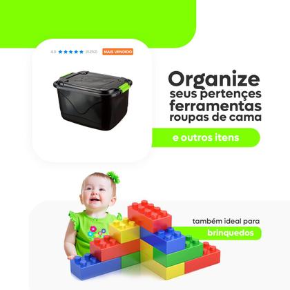 Kit caixas organizadoras 30 litros - FORMPLAST Imagem de Kit caixas organizadoras 30 litros