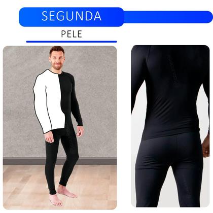 Imagem de Kit Calça Blusa Termica Frio Intenso Forrada Masculino