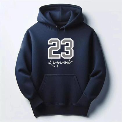 Imagem de Kit Calça Moletom e Blusa 23 Legend Canguru Macio Estiloso Casual Confortavel Tendencia Inverno Frio