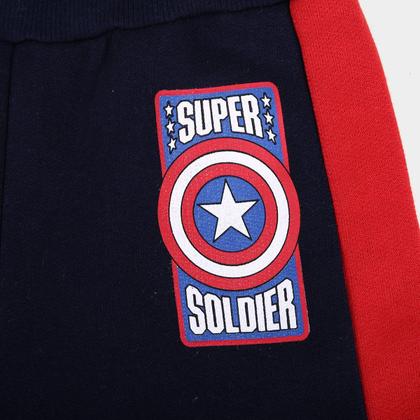 Imagem de Kit Calça Moletom Infantil Peluciado Marvel Avengers I Menino - 2 Peças