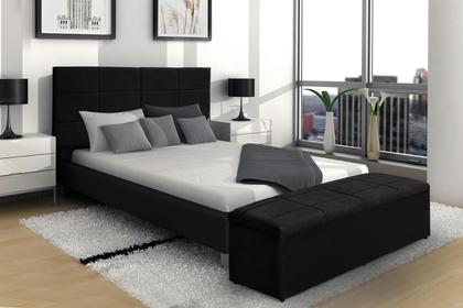 Imagem de Kit Calçadeira e Painel Raissa 158 cm Suede Preto