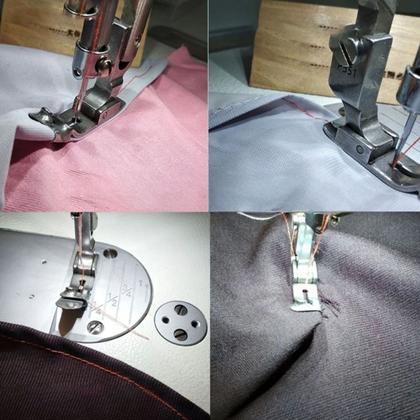 Imagem de Kit Calcador Barra Bainha Elástico Reta Industrial 1 2 3mm