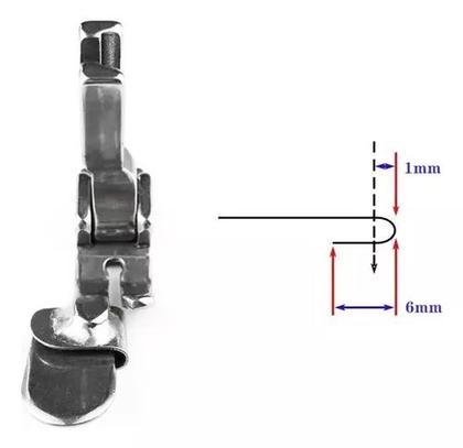 Imagem de Kit Calcador Barra Bainha Elástico Reta Industrial 1 2 3mm