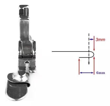 Imagem de Kit Calcador Barra Bainha Elástico Reta Industrial 1 2 3mm
