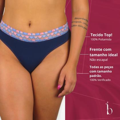 Imagem de Kit Calcinha Feminina Fio Dental Duplo Sexy Academia 4 Und