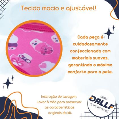 Imagem de Kit Calcinha Tanga Infantil 06 Unidades Cotton Algodao Dallf