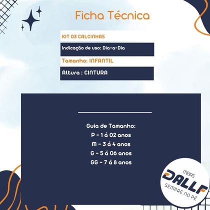 Imagem de Kit Calcinha Tanga Infantil 06 Unidades Cotton Algodao Dallf