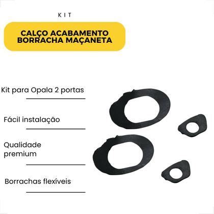 Imagem de Kit Calço Acabamento Borracha Maçaneta Opala Caravan 68 A 84