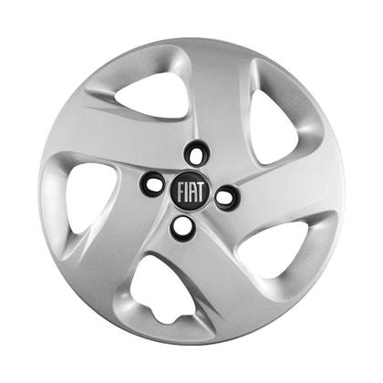 Imagem de Kit Calota Aro 14 Fiat Mobi Like 2017 A 2020 Prata + Emblema
