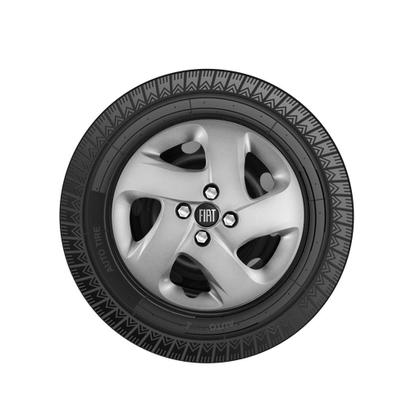 Imagem de Kit Calota Aro 14 Fiat Mobi Like 2017 A 2020 Prata + Emblema