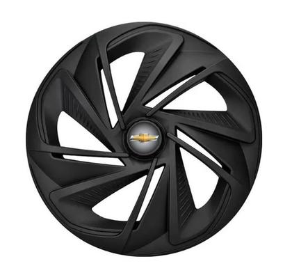 Imagem de Kit Calota Nitro Aro 14 Preta Para Celta Corsa Montana Chevette Monza