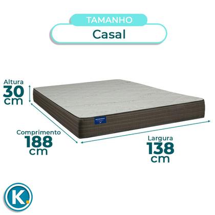 Imagem de Kit Cama Box Bau + Cabeceira + Colchão Casal D33 - Orthotech - Inducol