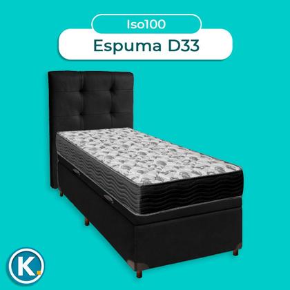 Imagem de Kit Cama Box Bau + Cabeceira + Colchão Solteiro D33 - Iso100 - Ortobom