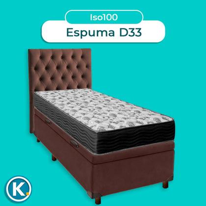 Imagem de Kit Cama Box Bau + Cabeceira + Colchão Solteiro D33 - Iso100 - Ortobom