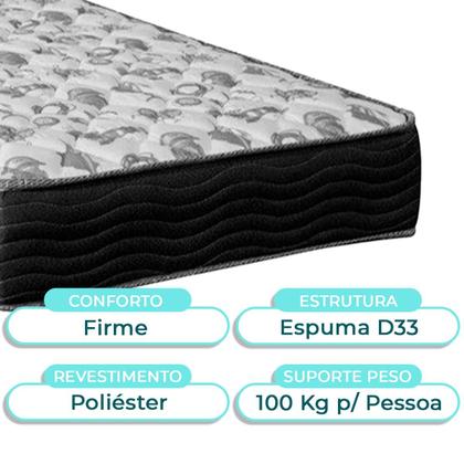 Imagem de Kit Cama Box Bau + Cabeceira + Colchão Solteiro D33 - Iso100 - Ortobom