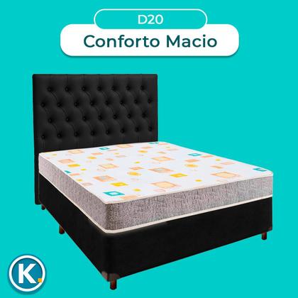 Imagem de Kit Cama Box + Cabeceira + Colchão Casal D20 - D20 - Inducol